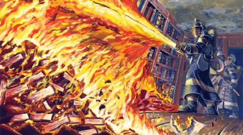 Иллюстрация к книге 451 грудус по Форенгейту